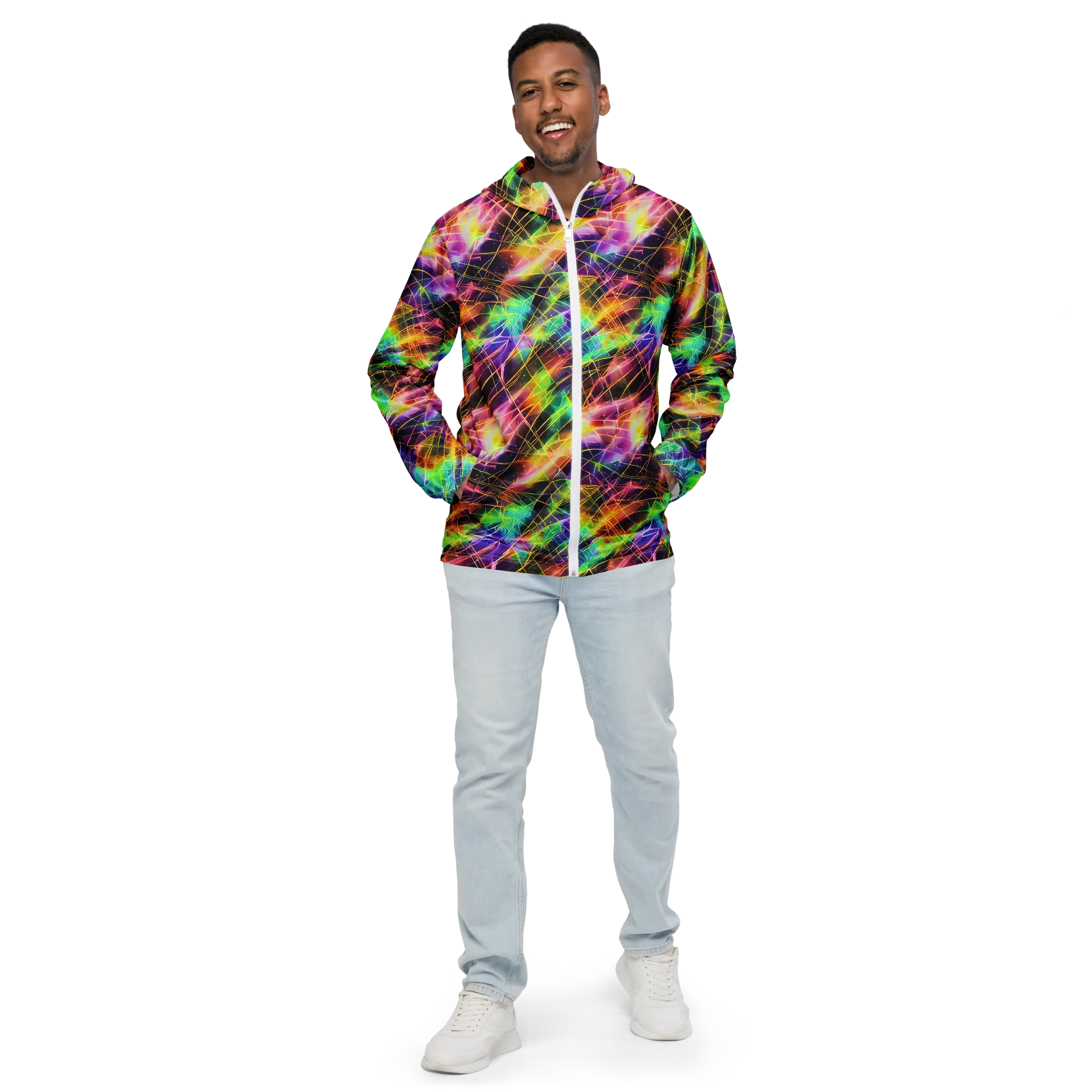 Stellar Shards on Men's Windbreaker — Front