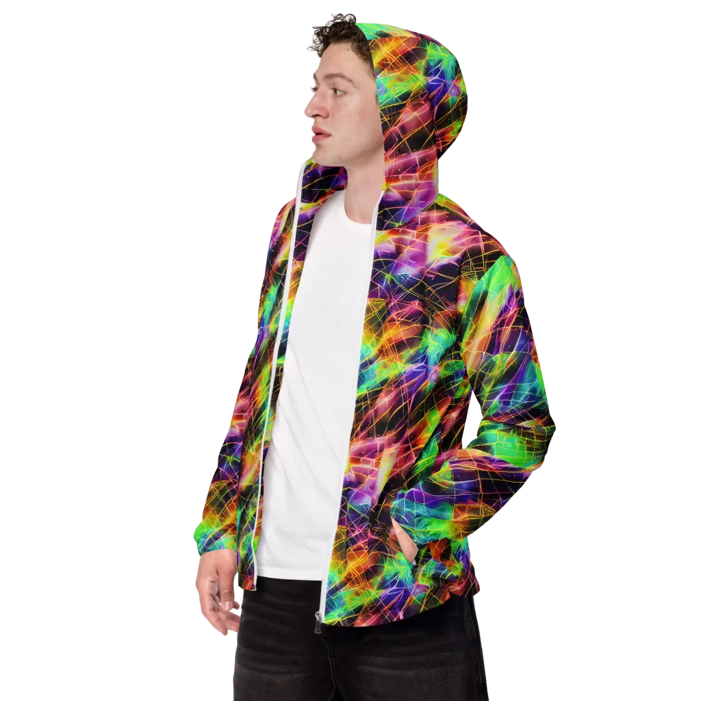 Stellar Shards on Men's Windbreaker — Left Front