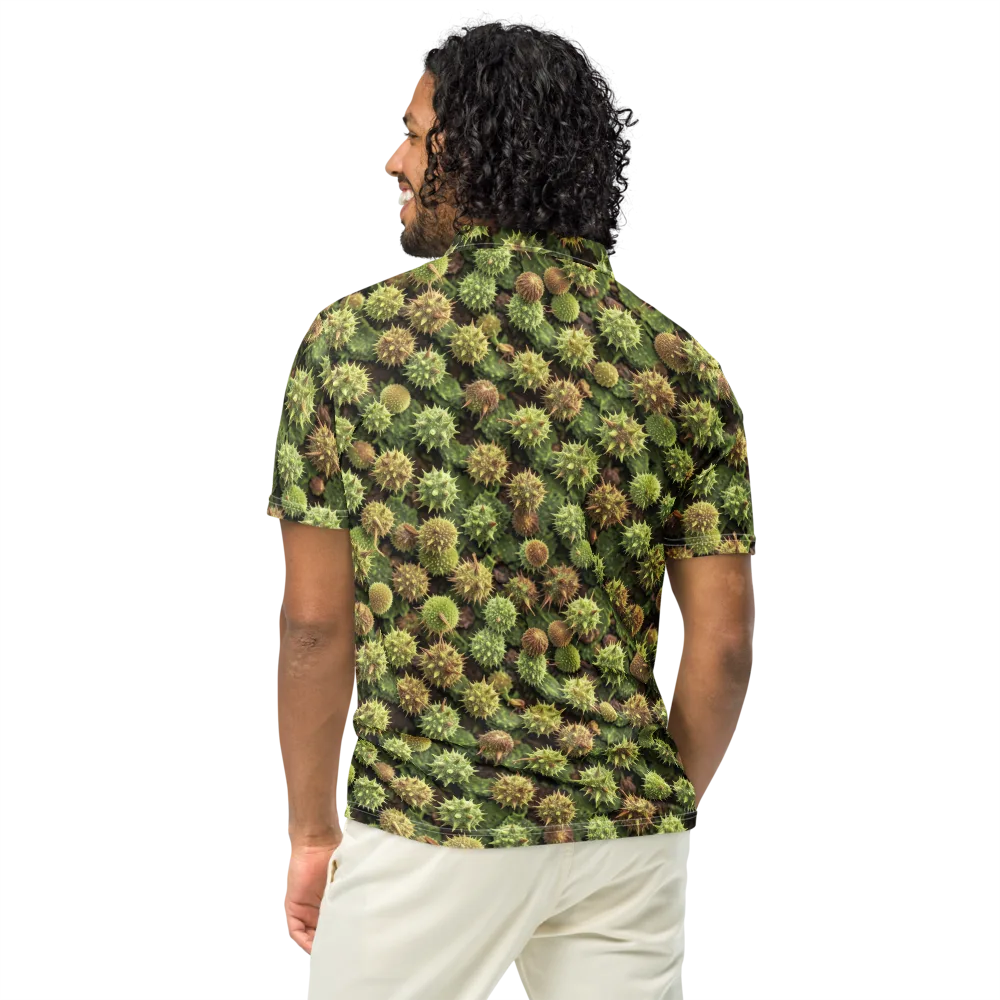 Thornfruit Canopy on Men's Slim Fit Polo Shirt — Back