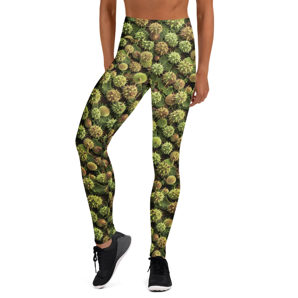 Thornfruit Canopy on Yoga Leggings — Front