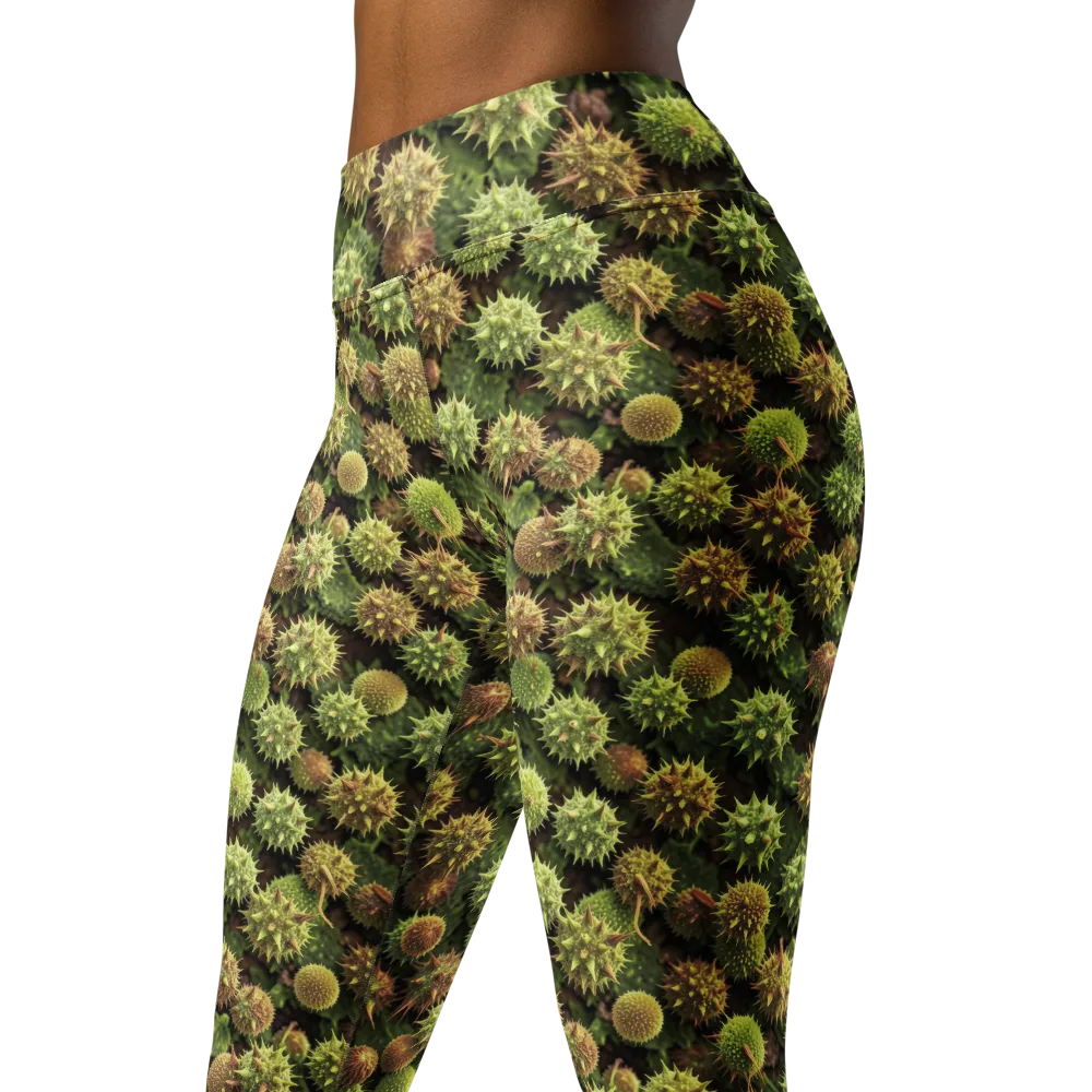 Thornfruit Canopy on Yoga Leggings — Left Front
