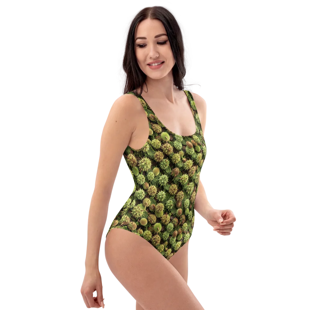 Thornfruit Canopy on One-Piece Swimsuit — Right