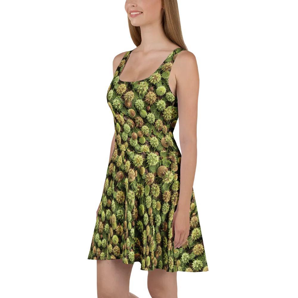 Thornfruit Canopy on Skater Dress — Left