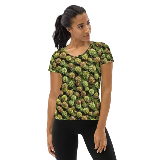 Thornfruit Canopy on a Women's Athletic T-Shirt