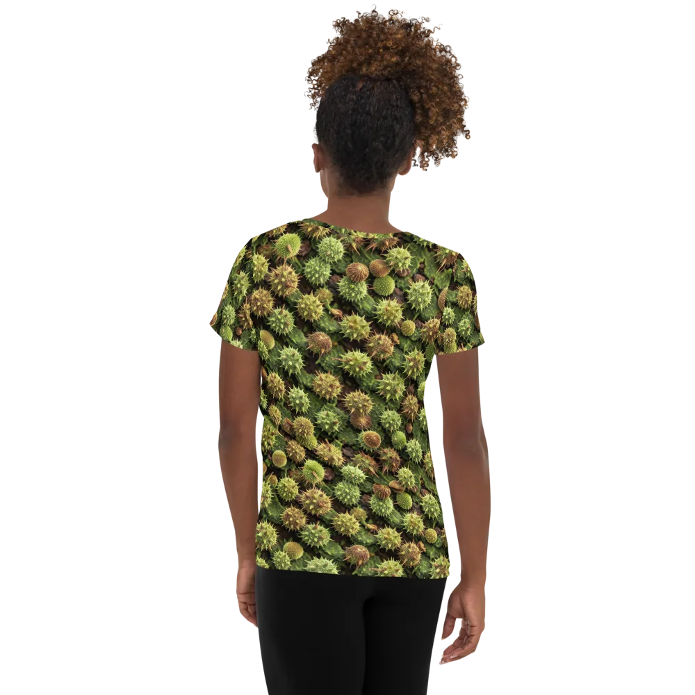 Thornfruit Canopy on Women's Athletic T-Shirt — Back