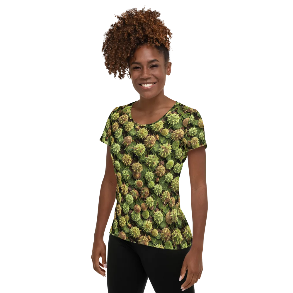 Thornfruit Canopy on Women's Athletic T-Shirt — Left