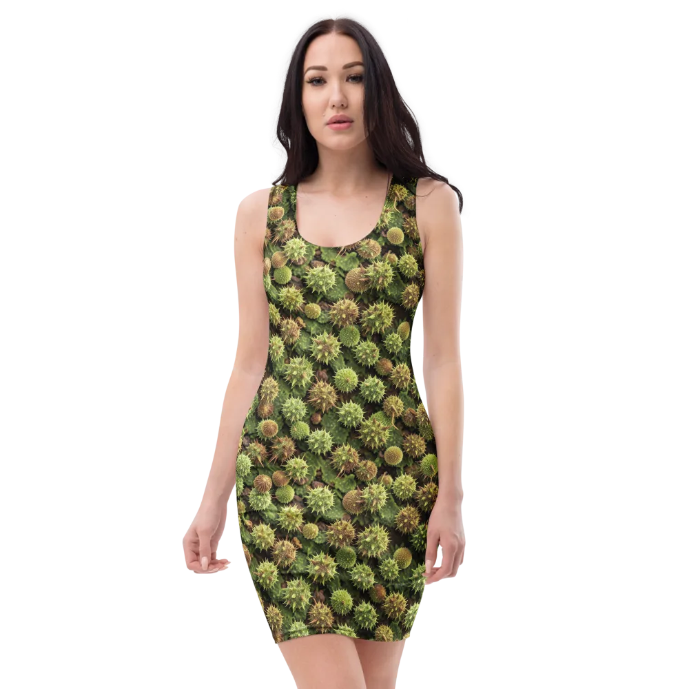 Thornfruit Canopy on Bodycon Dress — Front