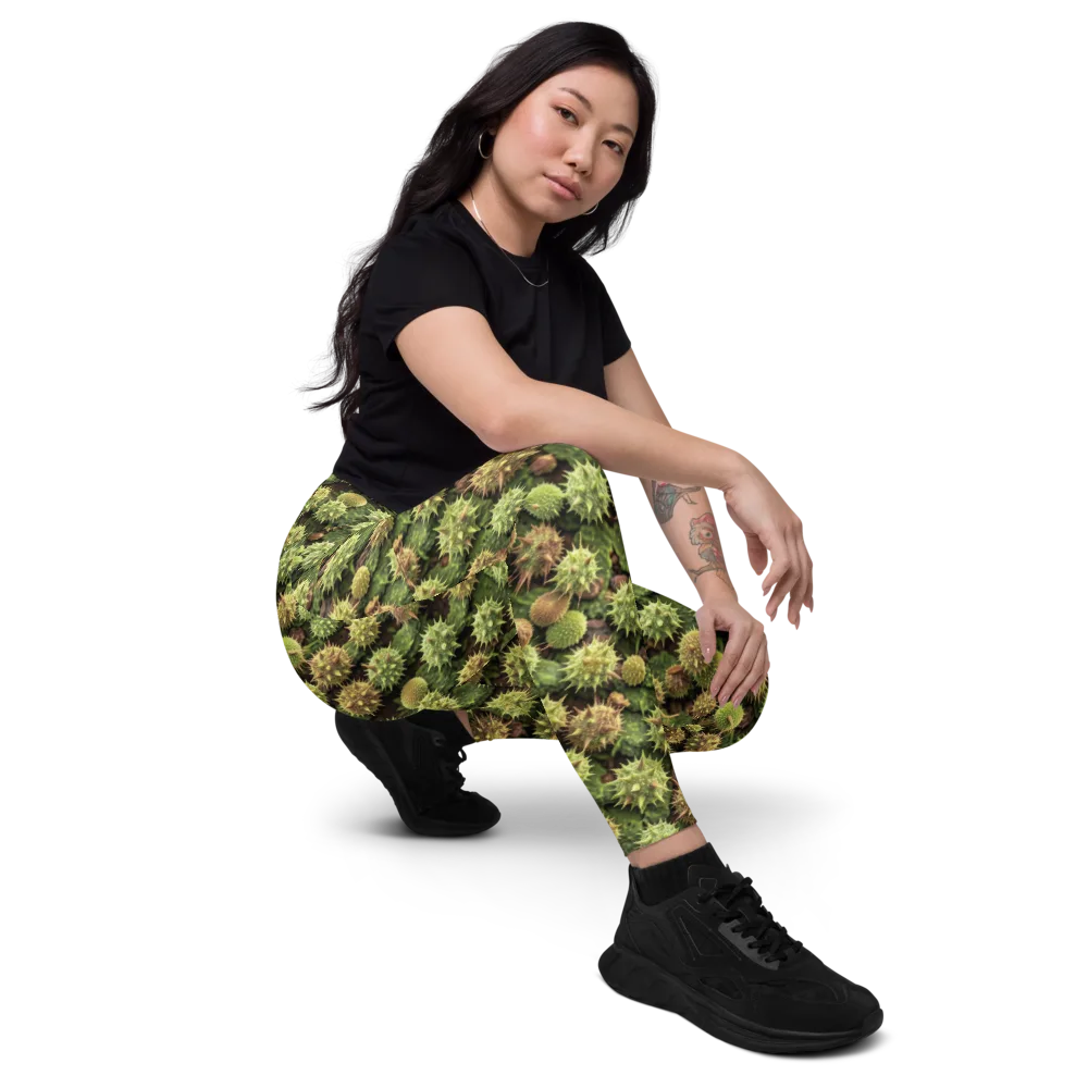 Thornfruit Canopy on Leggings with Pockets — Right Front