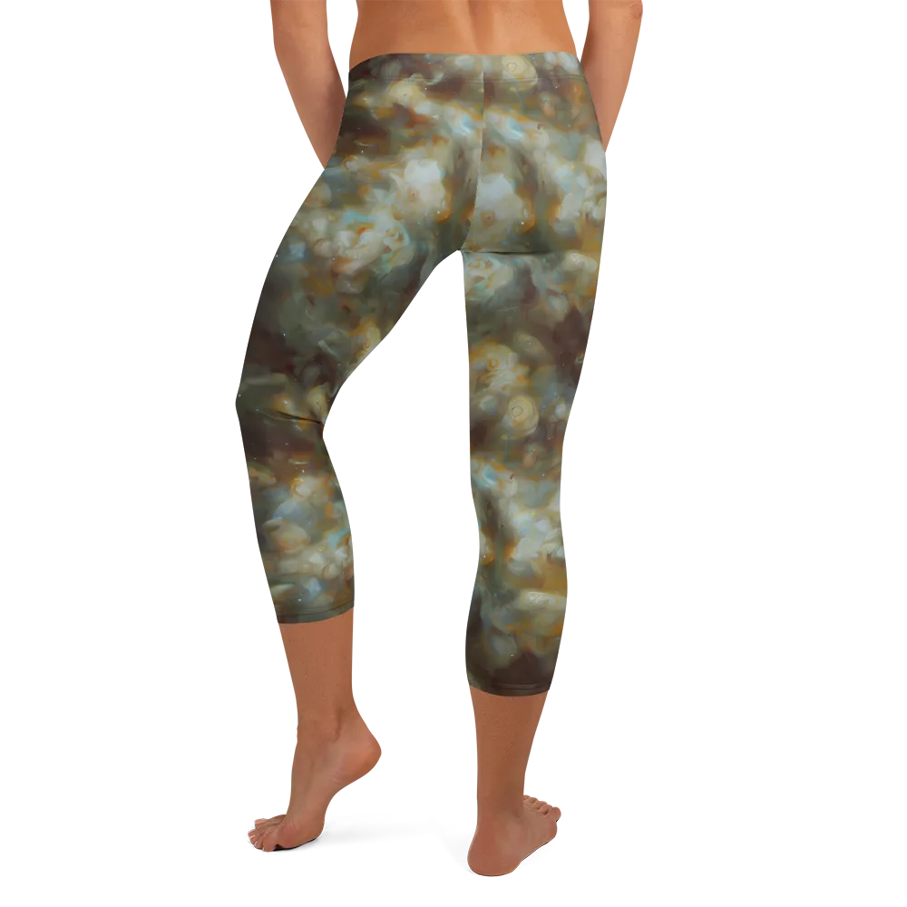Gilded Reverie on Capri Leggings — Back