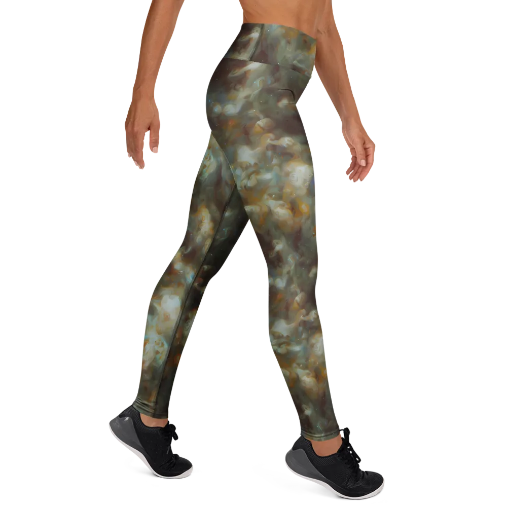 Gilded Reverie on Yoga Leggings — Right