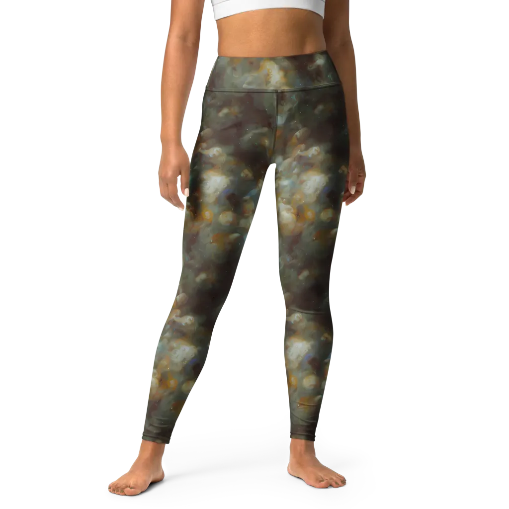 Gilded Reverie on Yoga Leggings — Front