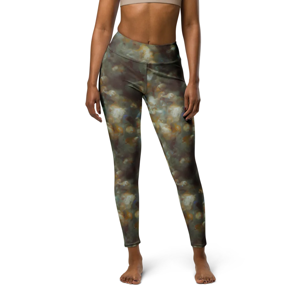 Gilded Reverie on Yoga Leggings — Front