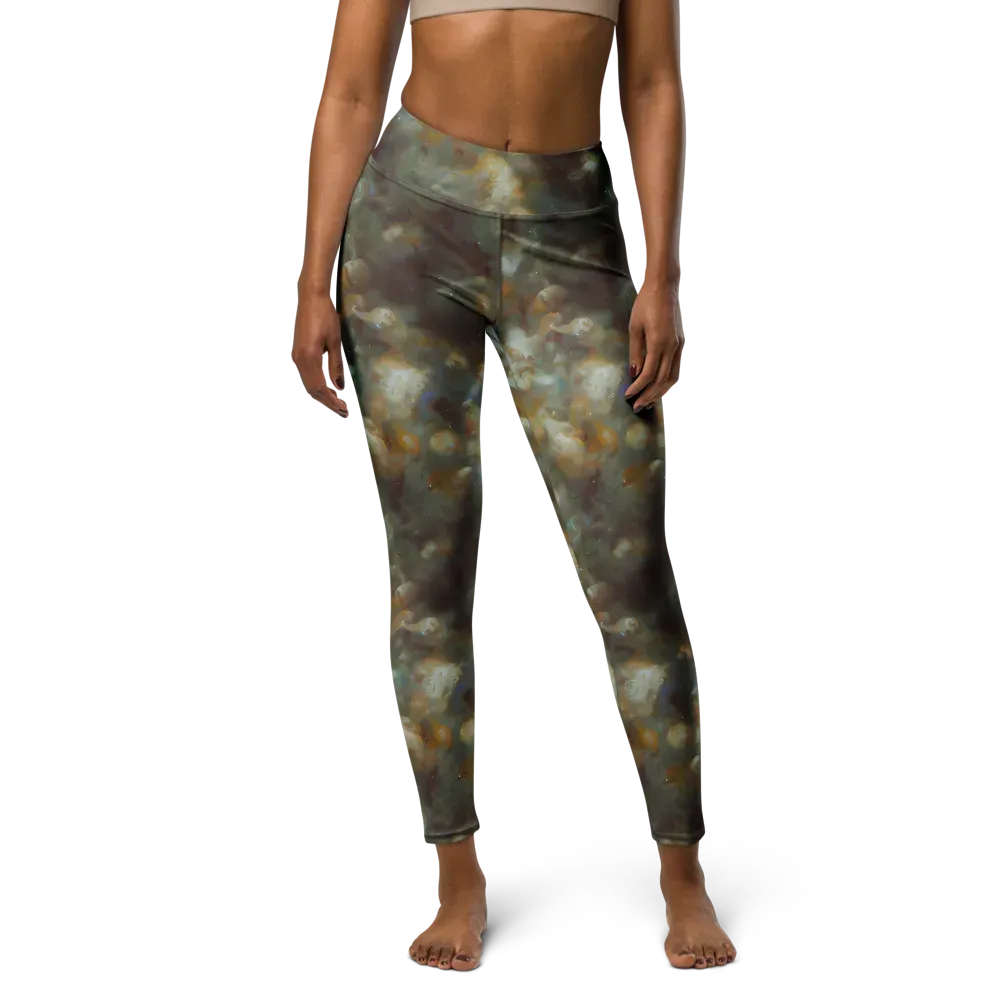 Gilded Reverie on Yoga Leggings — Front