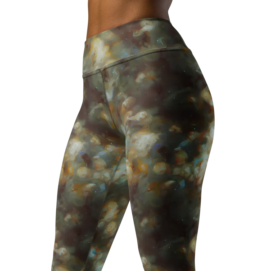 Gilded Reverie on Yoga Leggings — Left Front