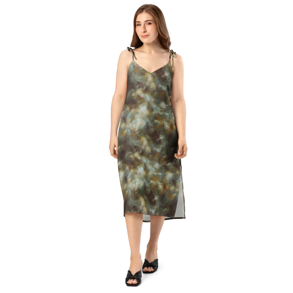 Gilded Reverie on Slip Dress — Front