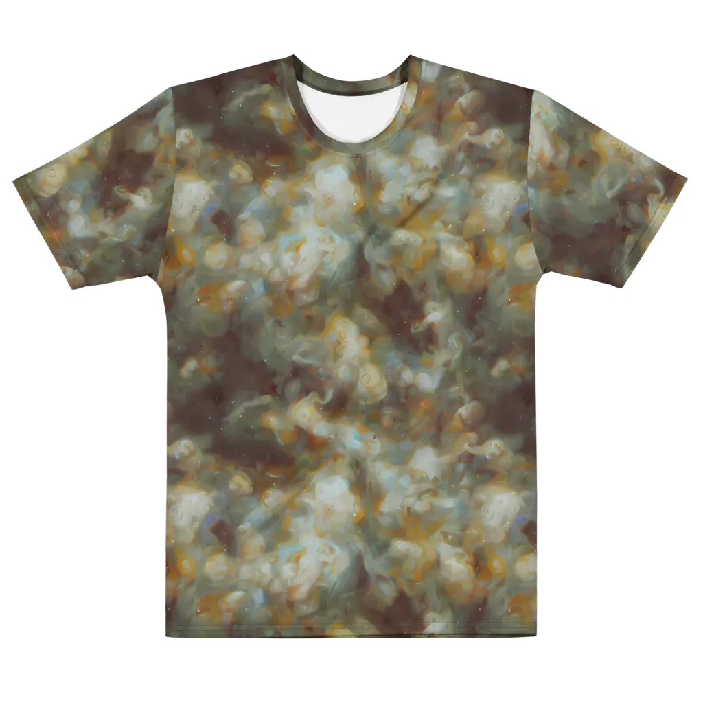 Gilded Reverie on Men's Cotton Crew Neck T-Shirt — Front