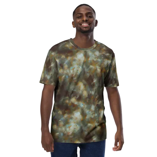 Gilded Reverie on a Men's Crew Neck T-Shirt