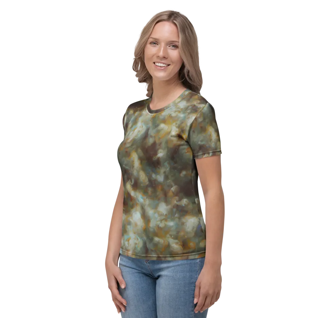 Gilded Reverie on Women's Crew Neck T-Shirt — Left