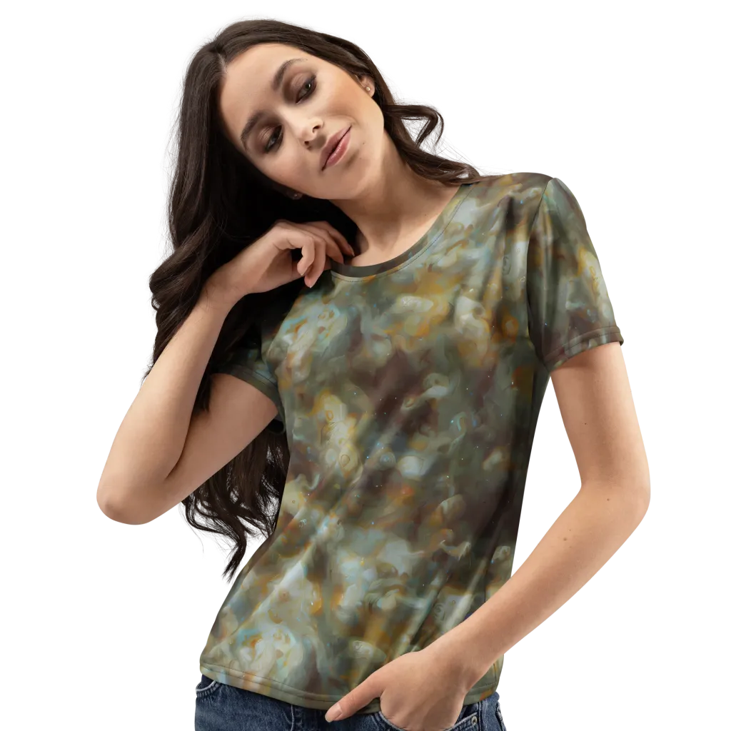 Gilded Reverie on Women's Crew Neck T-Shirt — Left Front