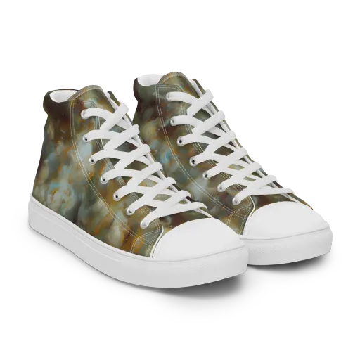 Gilded Reverie on a Women's High Top Canvas Shoes