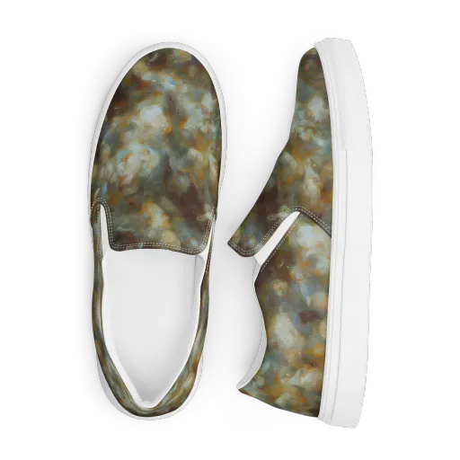 Gilded Reverie on a Men's Slip-On Canvas Shoes
