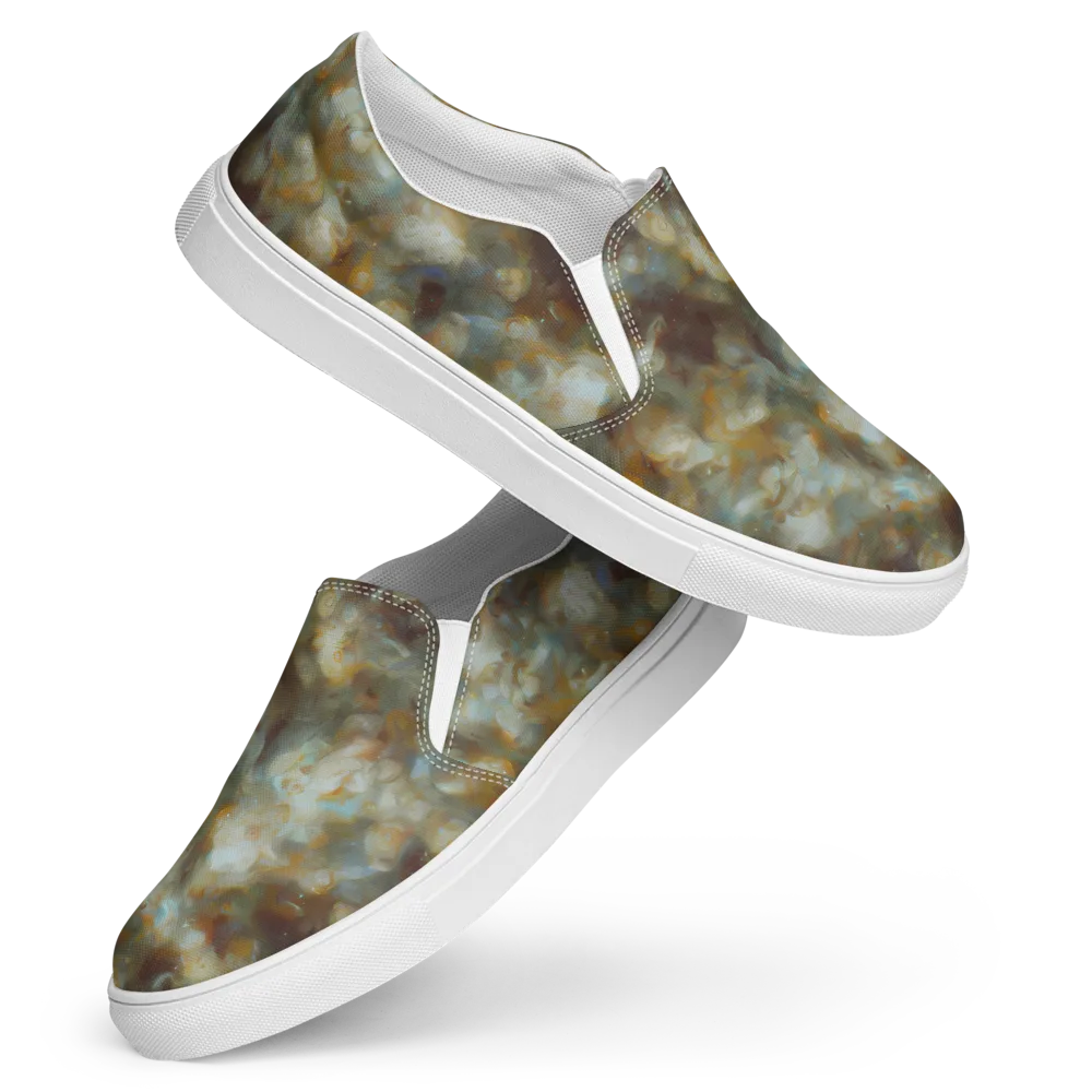 Gilded Reverie on Women's Slip-On Canvas Shoes — Front