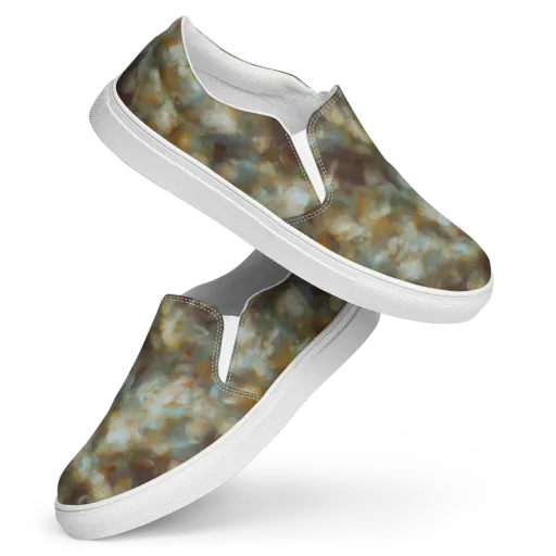 Gilded Reverie on a Women's Slip-On Canvas Shoes