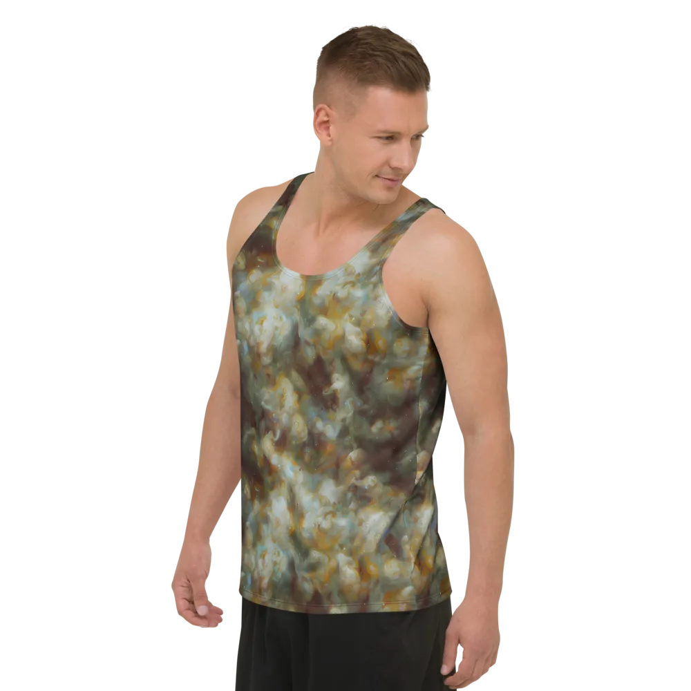 Gilded Reverie on Men's Tank Top — Left Front