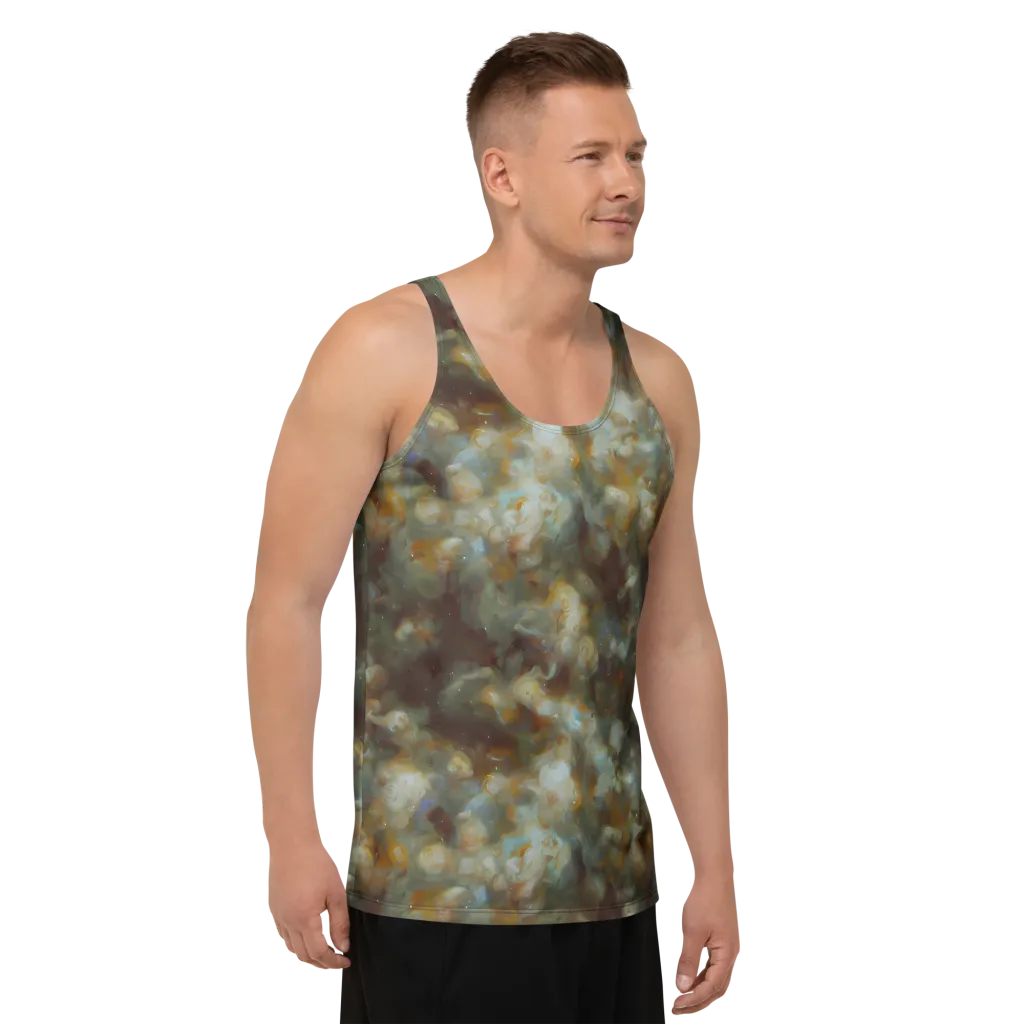 Gilded Reverie on Men's Tank Top — Right Front