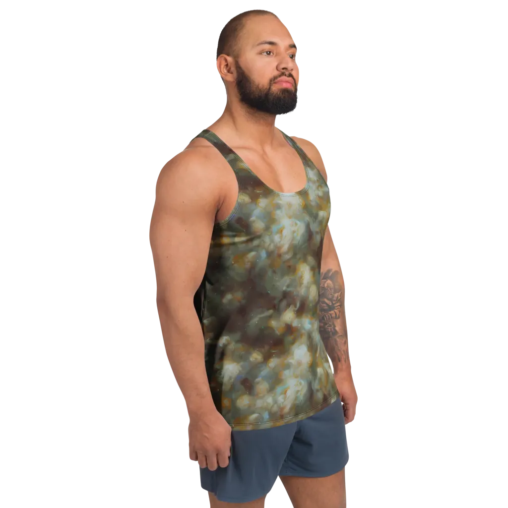 Gilded Reverie on Men's Tank Top — Right Front