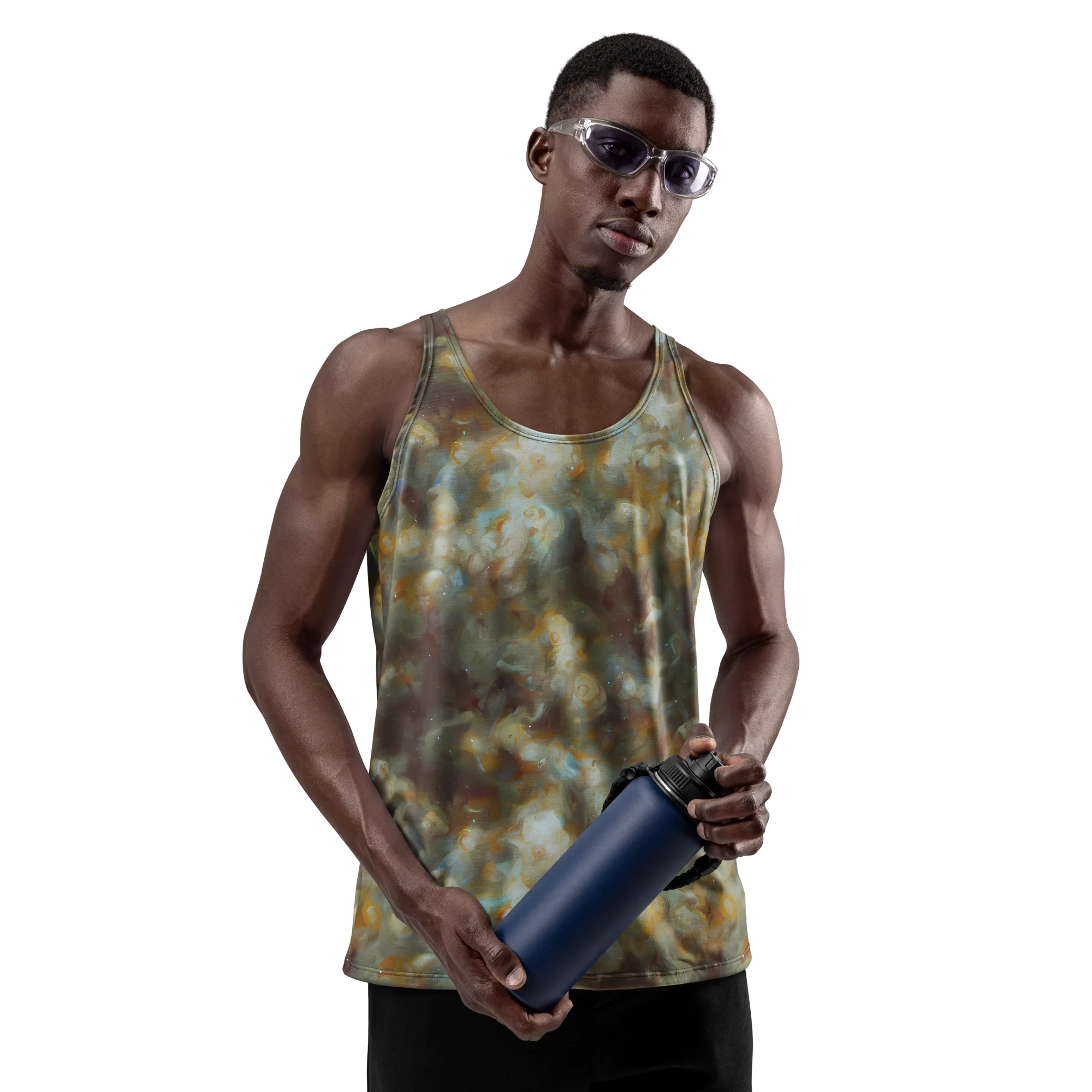 Gilded Reverie on Men's Tank Top — Front