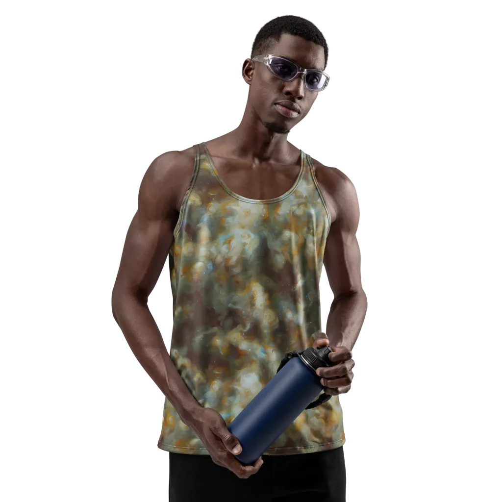 Gilded Reverie on Men's Tank Top — Front