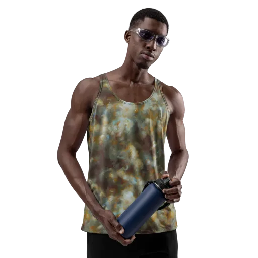 Gilded Reverie on a Men's Tank Top
