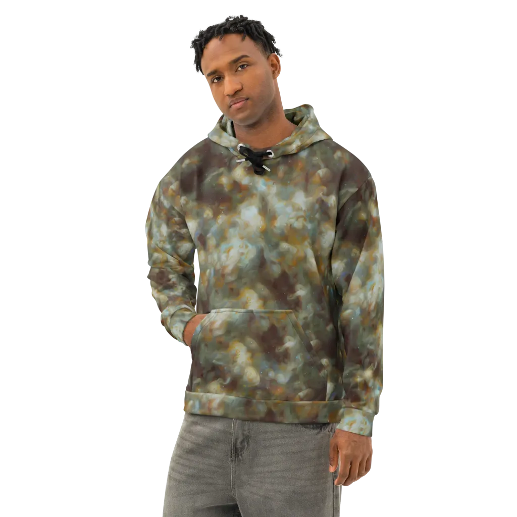Gilded Reverie on Cotton Hoodie — Left Front