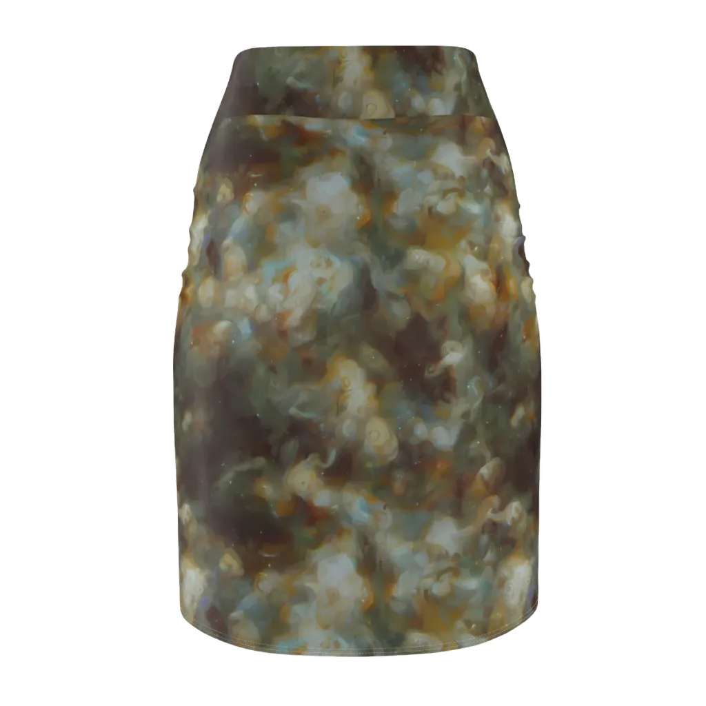 Gilded Reverie on Pencil Skirt — Back