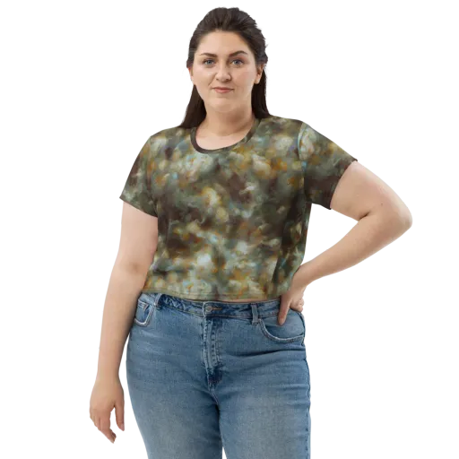 Gilded Reverie on a Crop Tee