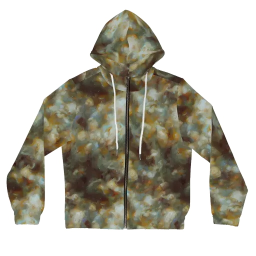 Gilded Reverie on a Women's Full-Zip Hoodie