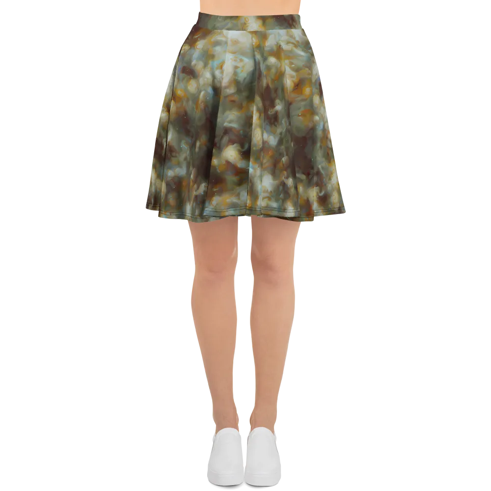 Gilded Reverie on Skater Skirt — Front