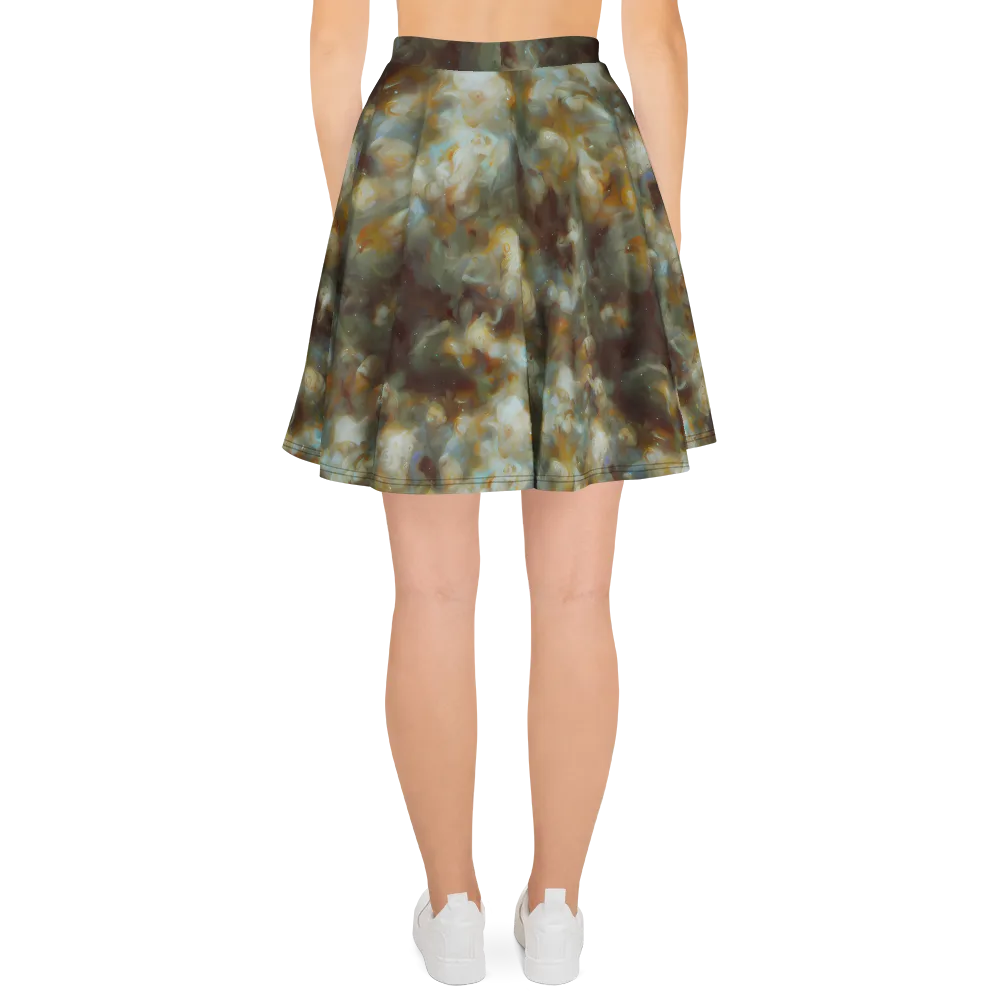 Gilded Reverie on Skater Skirt — Back