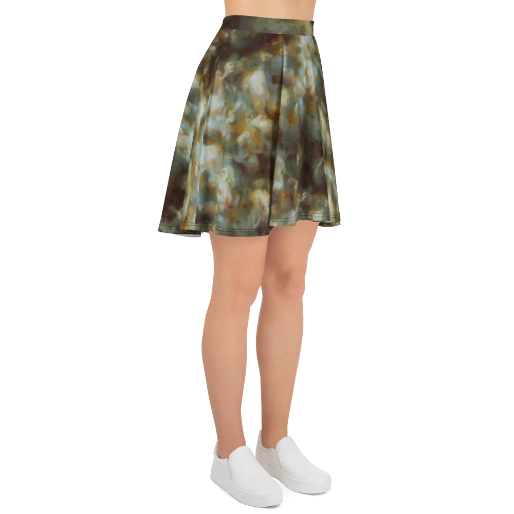 Gilded Reverie on Skater Skirt — Right