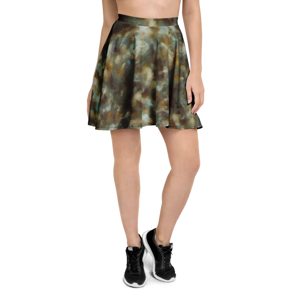 Gilded Reverie on Skater Skirt — Front