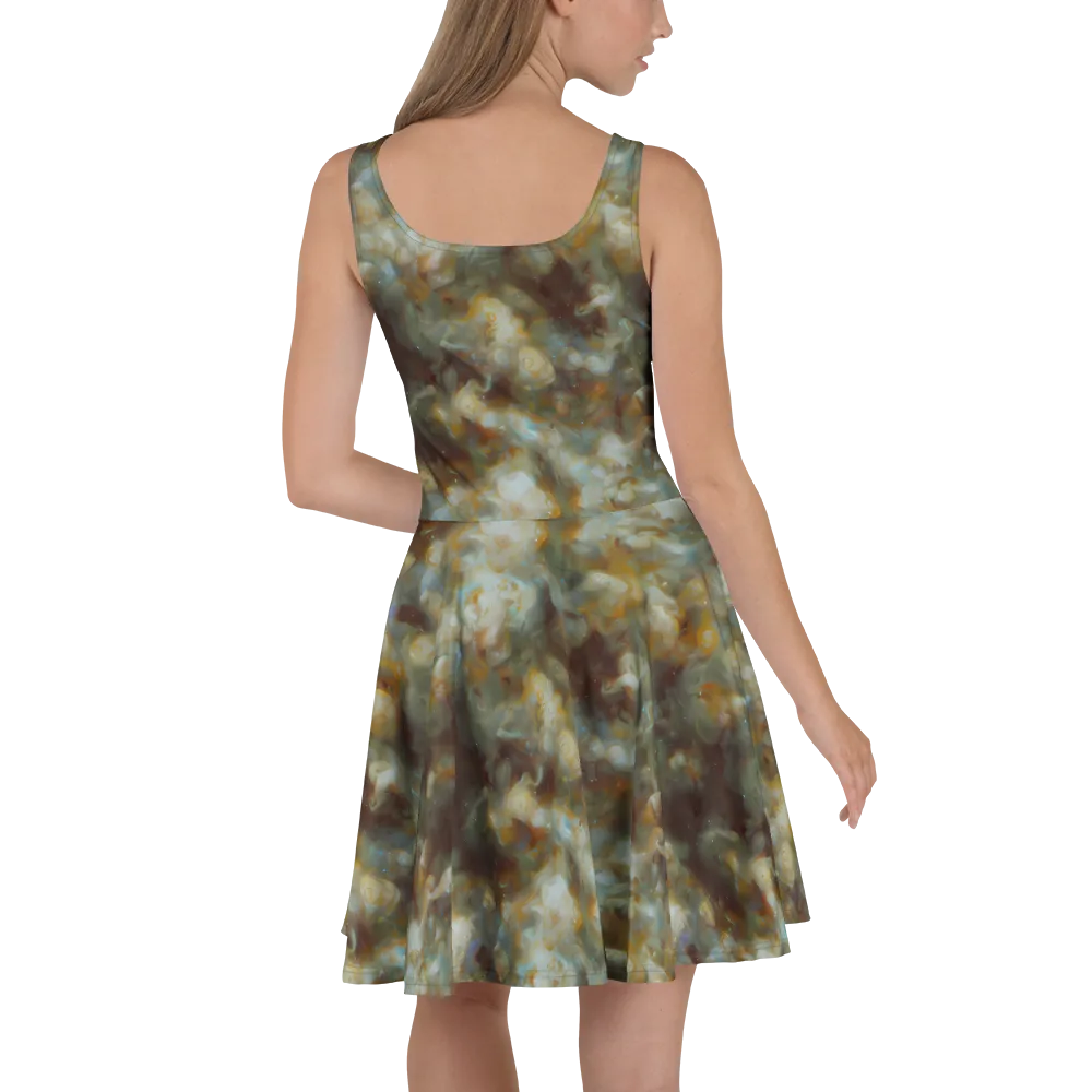 Gilded Reverie on Skater Dress — Back