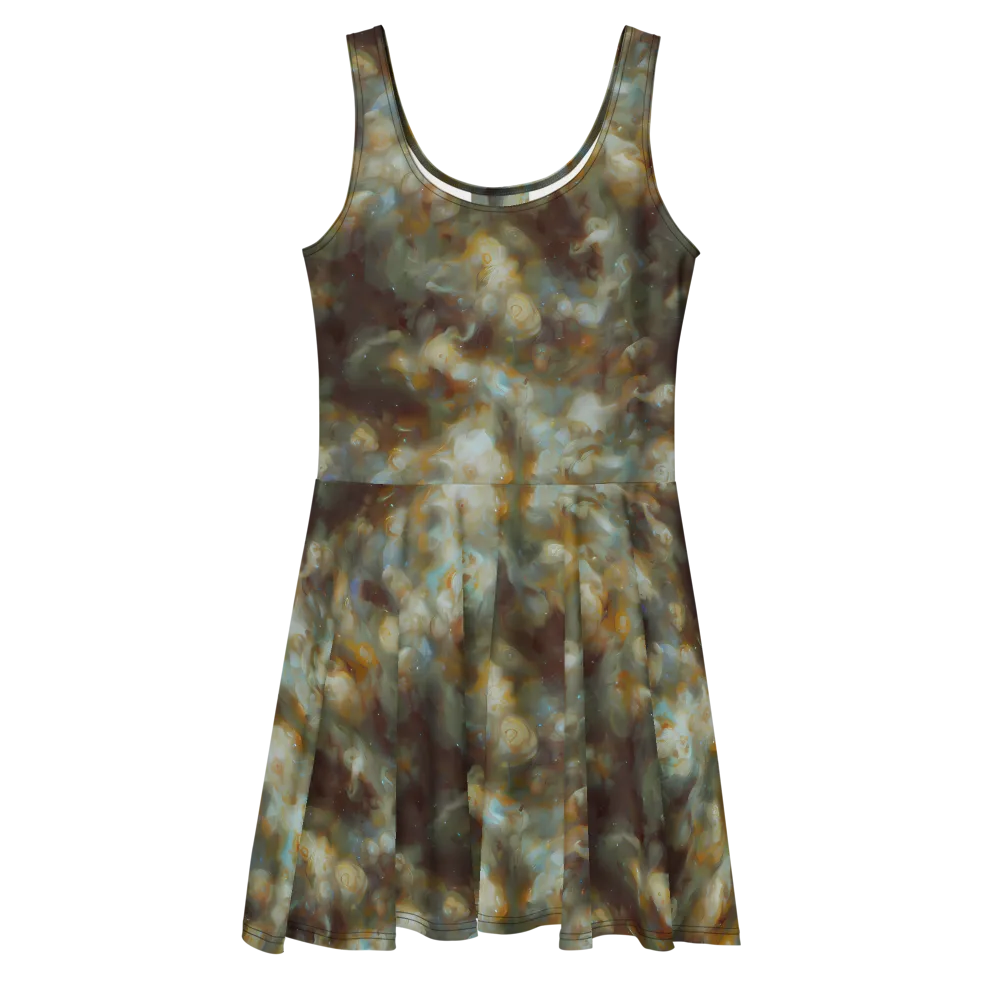 Gilded Reverie on Skater Dress — Front