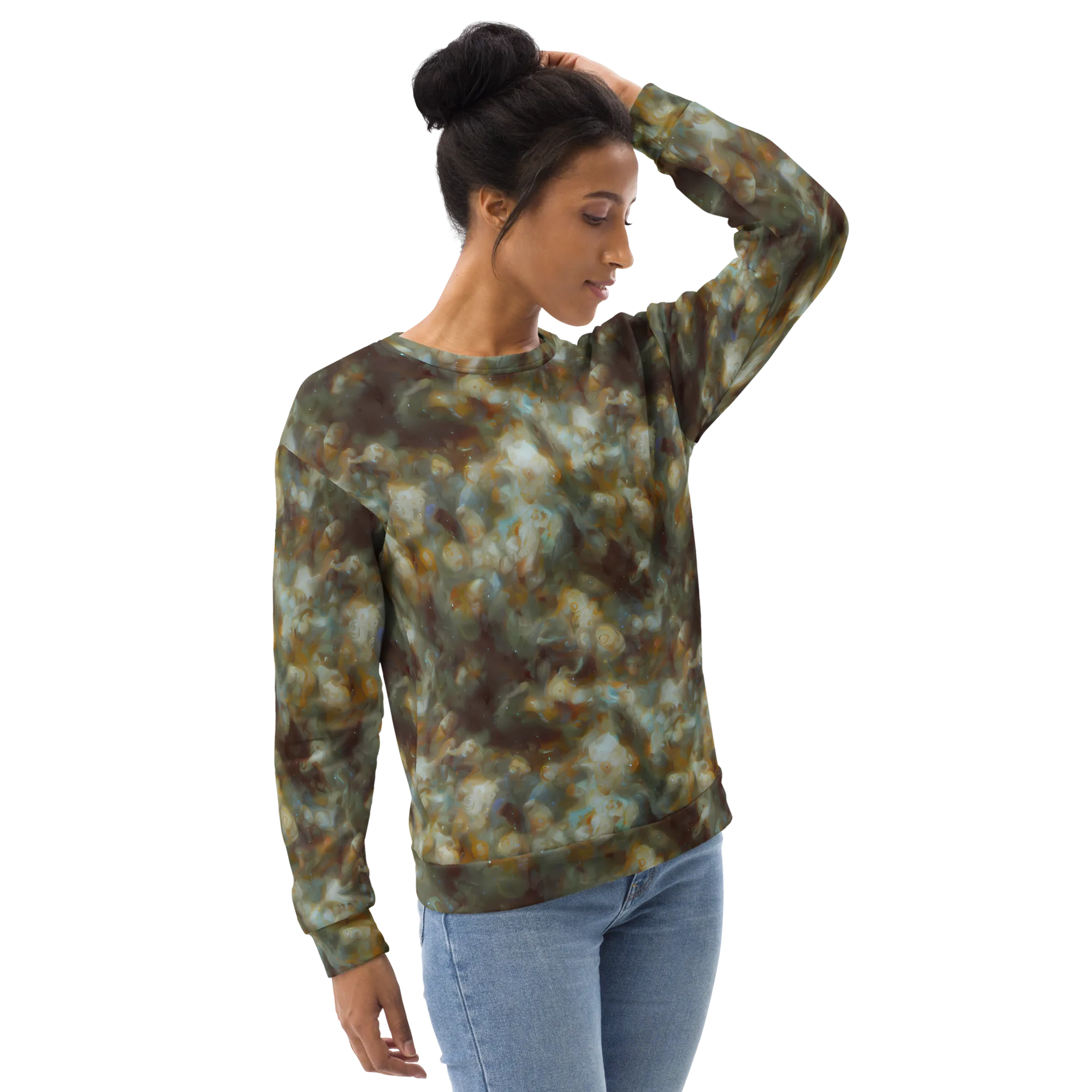 Gilded Reverie on Sweatshirt — Right Front