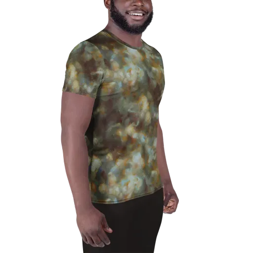 Gilded Reverie on a Men's Athletic T-Shirt