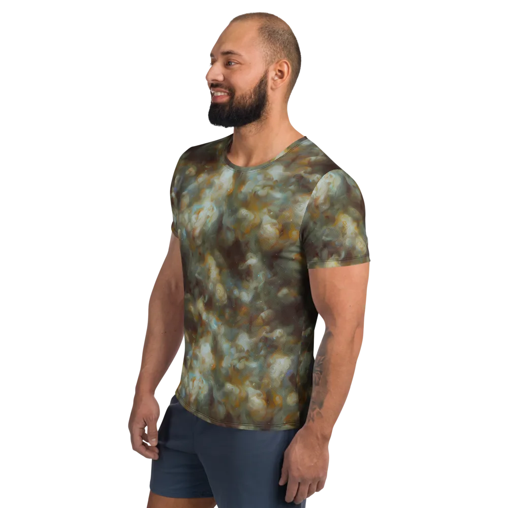 Gilded Reverie on Men's Athletic T-Shirt — Left