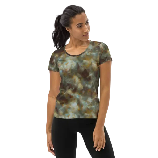 Gilded Reverie on a Women's Athletic T-Shirt