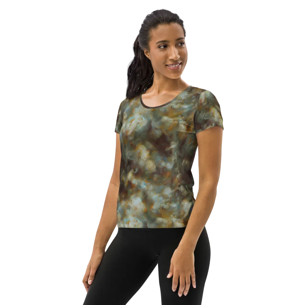 Gilded Reverie on Women's Athletic T-Shirt — Left