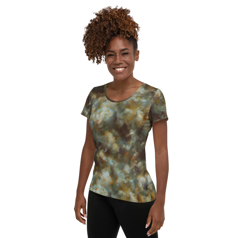 Gilded Reverie on Women's Athletic T-Shirt — Left