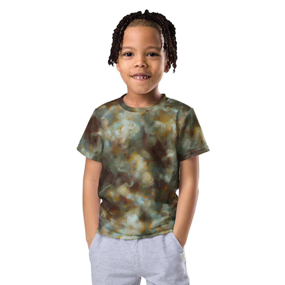 Gilded Reverie on Kids Crew Neck T-Shirt — Front